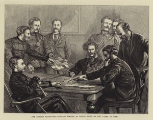 As manobras de outono, os oficiais que jogam no Kriegs Spiel ou o jogo da guerra